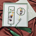 Handmade Double-sided Embroidery Bookmark 2-Piece Set | Authentic Chinese Intangible Heritage