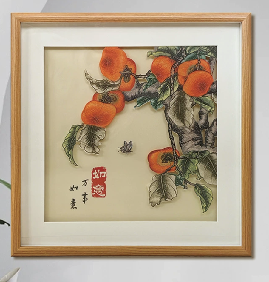 Handmade paper - cut three - dimensional decorative painting